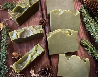 Forest Folk ~ Flower, Fern & Moss Soap ~ Small Batch, Palm Oil Free, Plastic Free, All Natural Handmade Soap