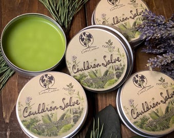 Cauldron Salve ~ Natural Herbal All Purpose Salve ~ Small Batch, Palm Oil Free, Plastic Free, All Natural Handmade Balm