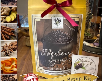 Elderberry Syrup Kit ~ Organic, homemade Kitchen Witchery, Natural Herbs