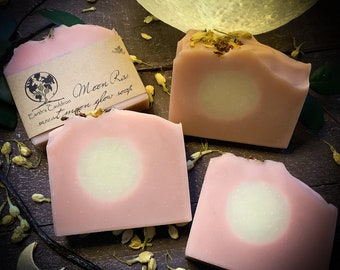 Moon Rise ~ Sweet Moon Glow Soap ~ Small Batch, Palm Oil Free, Plastic Free, All Natural Handmade Soap
