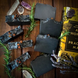 Practical Magic ~ Black Complexion Soap ~ Small Batch, Palm Oil Free, Plastic Free, All Natural Handmade Soap