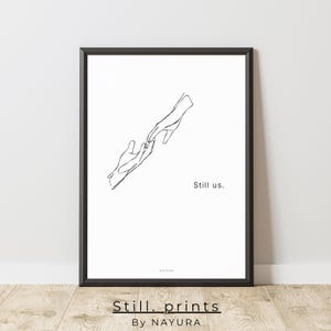 Minimalist Family Line Art Print – Meaningful Home Decor - Mindfulness gift (Digital Download)
