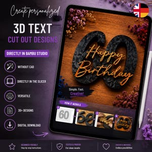 Bambu Studio Cutout Hack | Text aus Formen ausschneiden im Slicer | 3D Buchstaben STL | Kein CAD | Anleitung Deutsch & Englisch