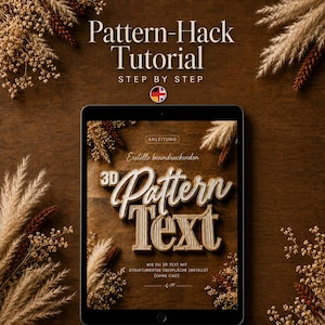 3D Pattern Text Tutorial | 15 SVG Patterns + Instructions (German/English) | Multicolor 3D Printing without CAD | Bambu Studio