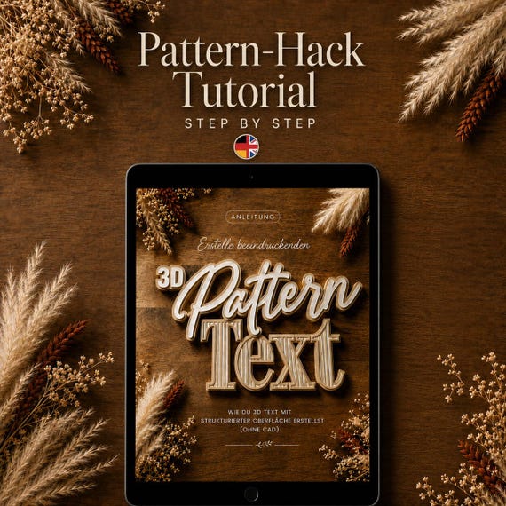 3D Pattern Text Tutorial | 15 SVG-Muster + Anleitung De/En | Mehrfarbiger 3D-Druck ohne CAD | Bambu Studio