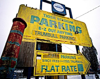 Detroit Photography - Tiger Stadium Parking - Color - Detroit Tigers - Fine Art Print
