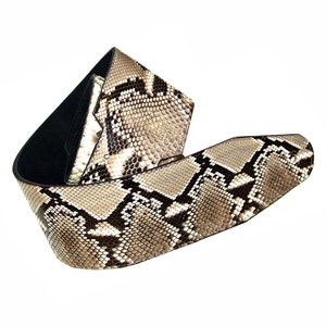 Randy Rhoads Python Skin Replica Guitar Strap, Custom Cut image 3