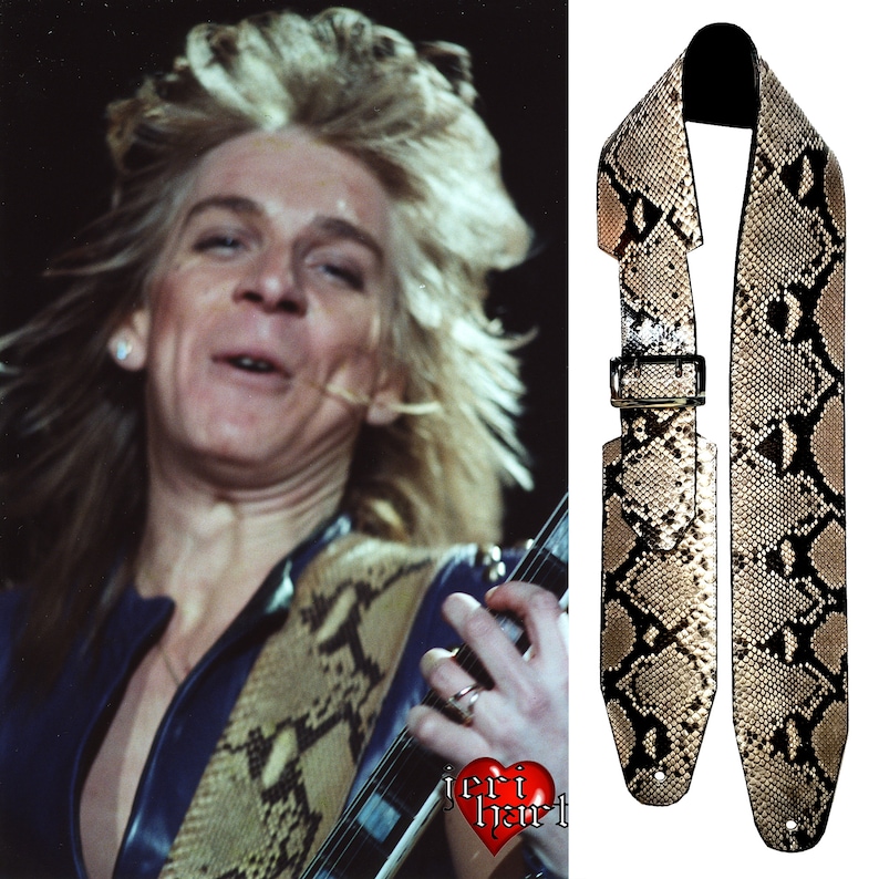 Randy Rhoads Python Skin Replica Guitar Strap, Custom Cut image 1