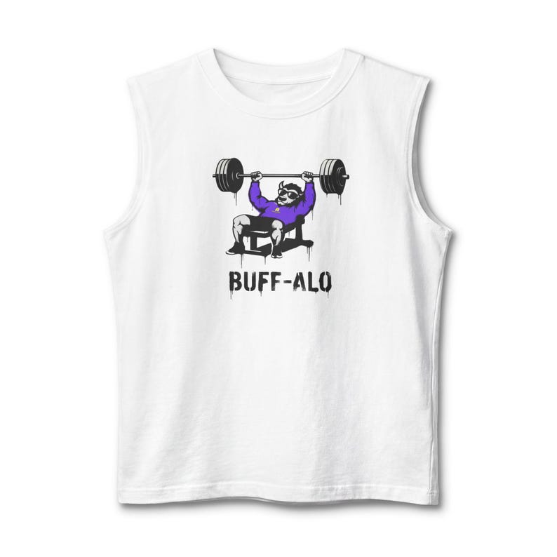 Rancid Buff-Alo Bench Press Buffalo Graphic Tank | Muscle Tank image 1