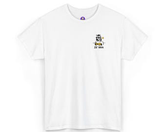 Camiseta parodia de cebra / Gráfico pequeño en el pecho 'ZE' BRA'