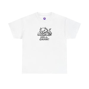 SKETCHED Hell Gnaw Demonic Beaver Tee | Parody Shirt