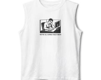 Zyzz "We're All Gonna Make it Brah" Parody Men's Tank | Demotivational Athletic Tank