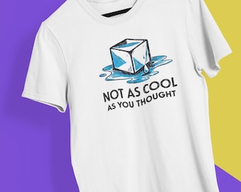 Melted Ice Cube Illustration Tee | Not As Cool As You Thought