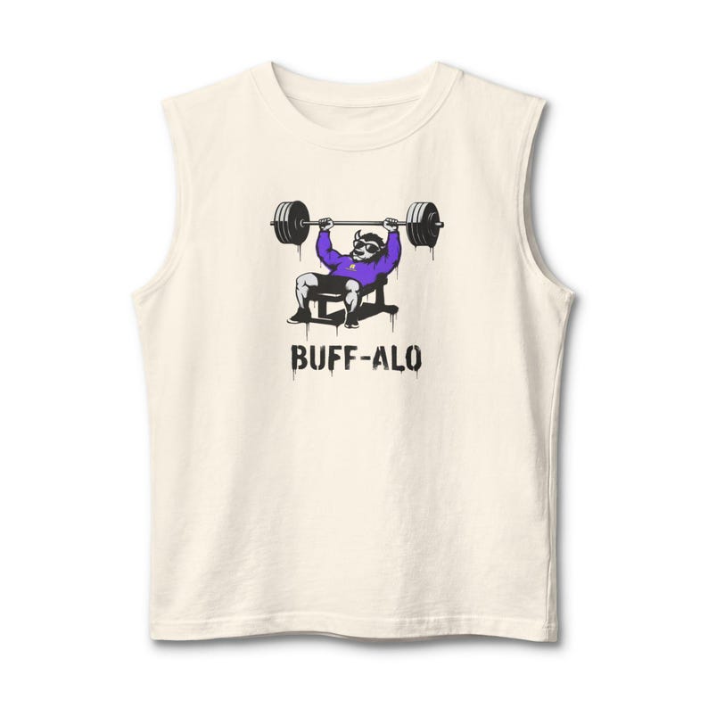 Rancid Buff-Alo Bench Press Buffalo Graphic Tank | Muscle Tank image 3