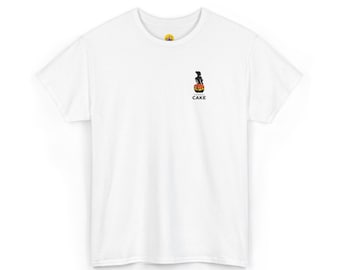 Camiseta con estampado de pastel de caramelo y trasero / Camiseta con estampado para pecho pequeño