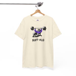 Rancid Buffalo Mascot Weightlifting Tee | 'BUFF-ALO' Gym Shirt image 6