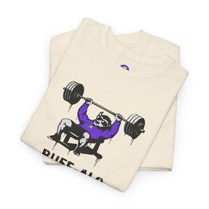 Rancid Buffalo Mascot Weightlifting Tee | 'BUFF-ALO' Gym Shirt image 4