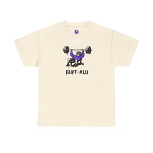 Rancid Buffalo Mascot Weightlifting Tee | 'BUFF-ALO' Gym Shirt image 2