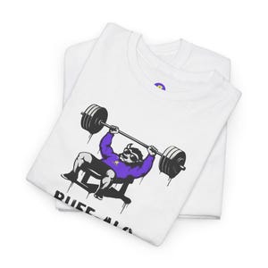 Rancid Buffalo Mascot Weightlifting Tee | 'BUFF-ALO' Gym Shirt image 3
