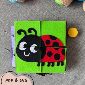 Ladybug Puzzle Busy Book Page Pattern | PDF & SVG Sewing Tutorial (Digital Download)