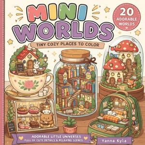 Mini Mundos para Colorear Chuchu: 20 Adorables Lugares Pequeños para Colorear
