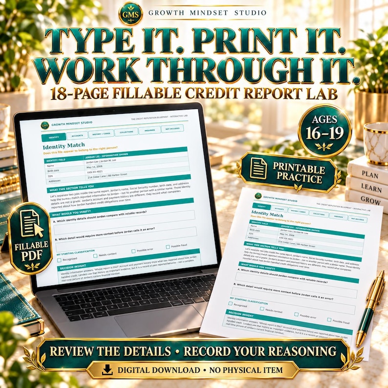 Work Done Report.pdf Credit Report Beginner Guide for Teens Ages 16–19 | Financial Literacy ...