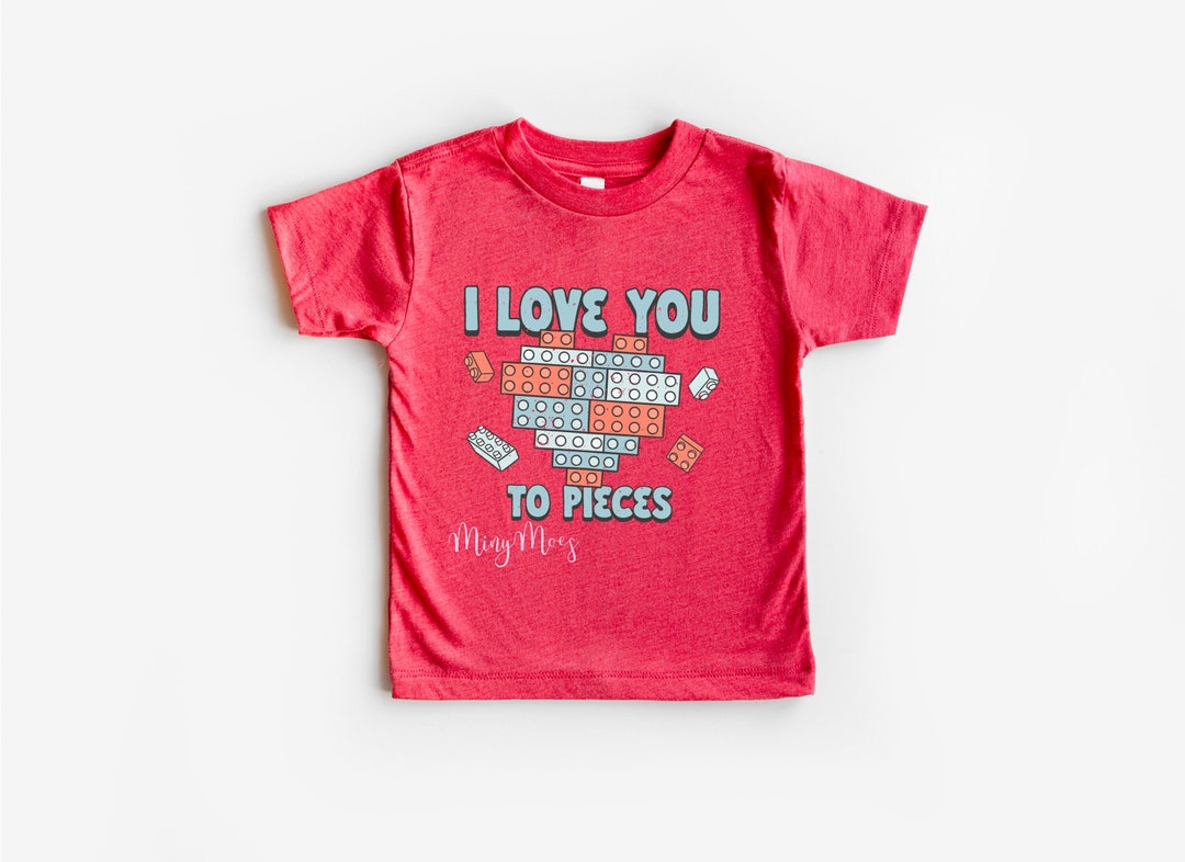 Boys Valentine Shirt Love You to Pieces Shirt Retro Styled Shirt
