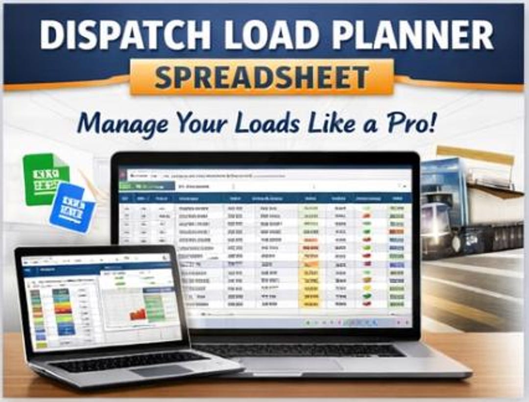 Dispatch Load Planner Spreadsheet | Dispatcher Load Board, RPM Tracker ...