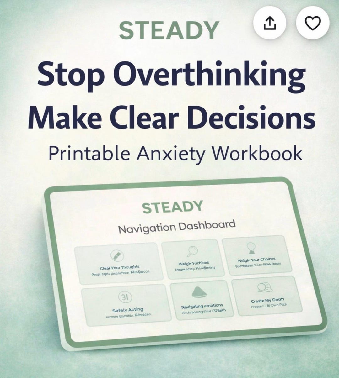Overthinking and Anxiety Decision Workbook | Stop Rumination and Gain ...