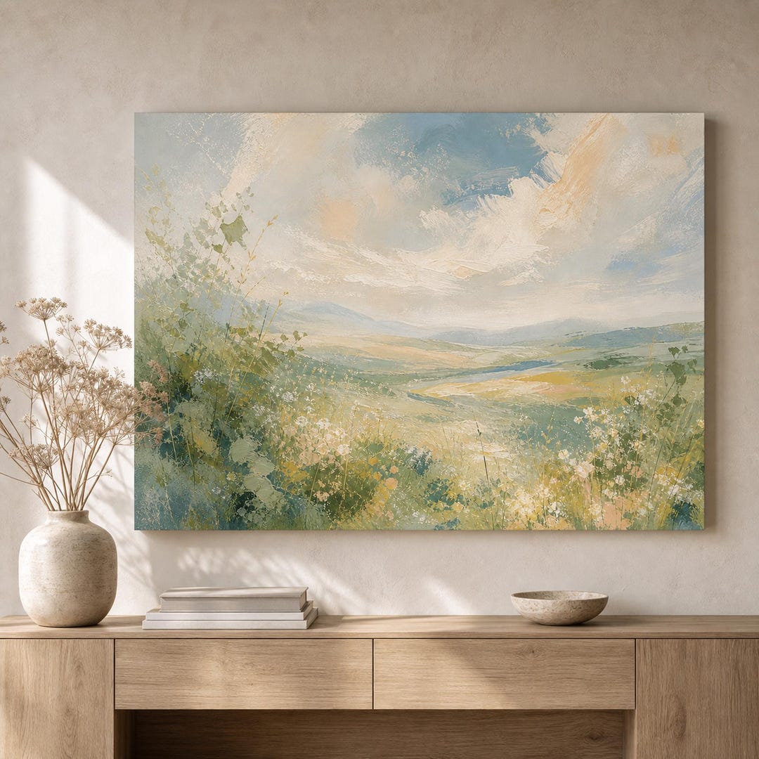 Sage Green Abstract Landscape Print, Printable Wall Art - Etsy