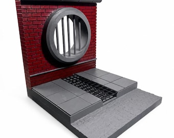 Sewer Diorama Base w/ removable grate | 8" H x 8" L x 7" W