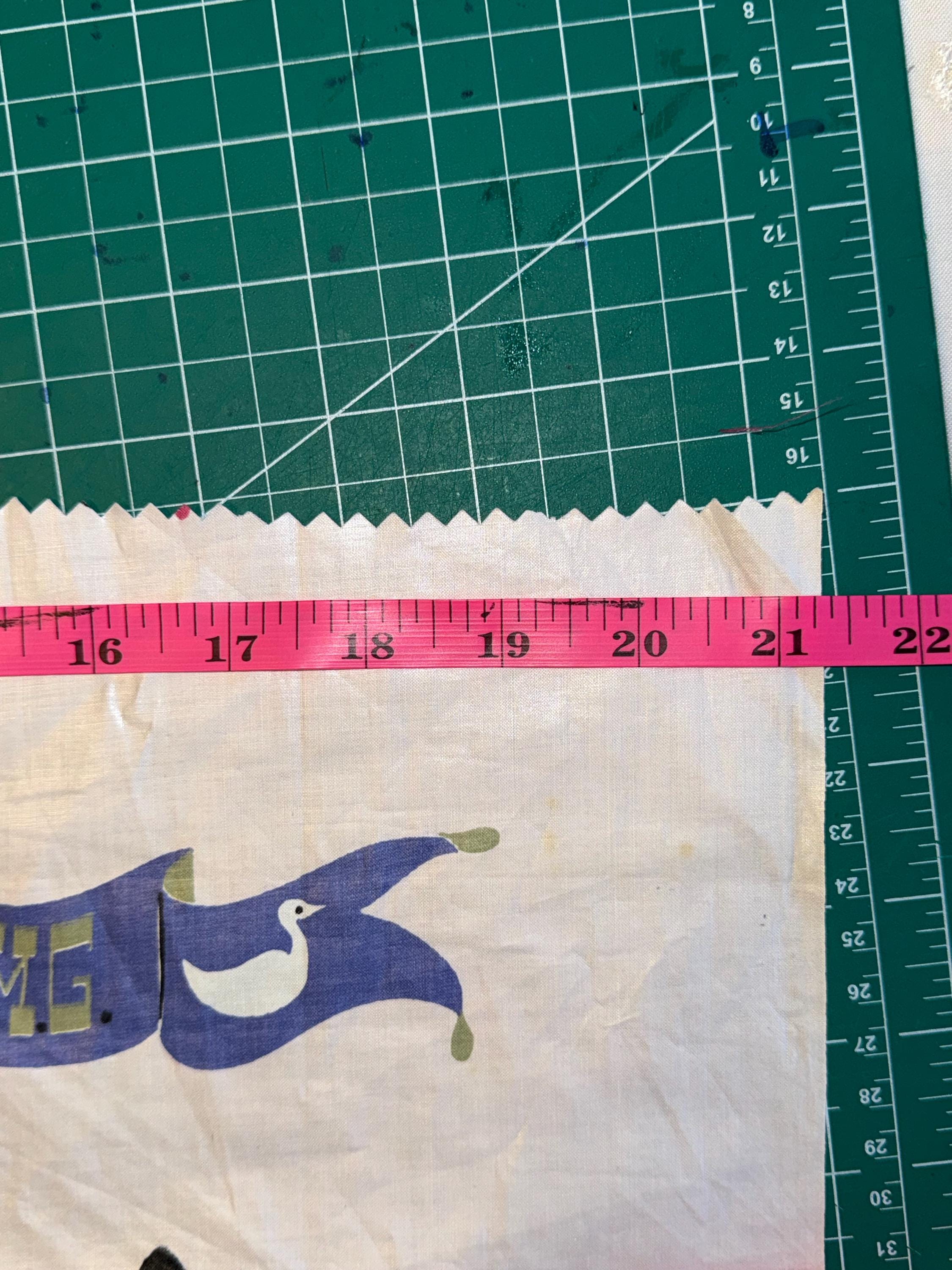 Vintage 1950s Mother Goose Nursery Vinyl Tablecloth - 21