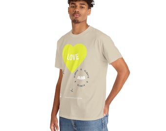 Limited Ed. - Love, Magical Affirmation Tee (V2) | Spiritual Tool for Integrating Love, Unity & Wellbeing, (100%) Cotton, Unisex (NSD)