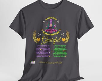 Gratefulness, Golden Wings, Love Edition - Gratitude Reminder - Colorful, Joyul, Magical Tee, 100% Cotton, Unisex (NSD)