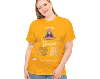 Limited Ed. - Gratefulness, Golden Wings (NSD) - Gratitude Reminder - Colorful, Joyul, Magical Tee, 100% Cotton, Unisex