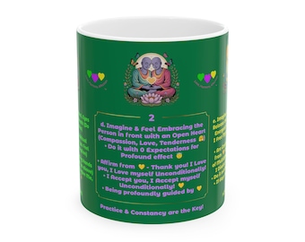Ho'oponopono - Forgiveness, High Vibration Mug | Spiritual Cleansing, Ceramic Cup (11oz, 15oz)