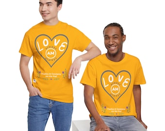 Limited Ed - Love, Magical Affirmation Tee | Spiritual Tool for Integrating Love, Unity & Wellbeing, (100%) Cotton, Unisex (NSD)