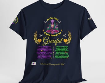 Gratefulness, Golden Wings, Love Edition - Gratitude Reminder - Colorful, Joyul, Magical Tee, 100% Cotton, Unisex (WSD)