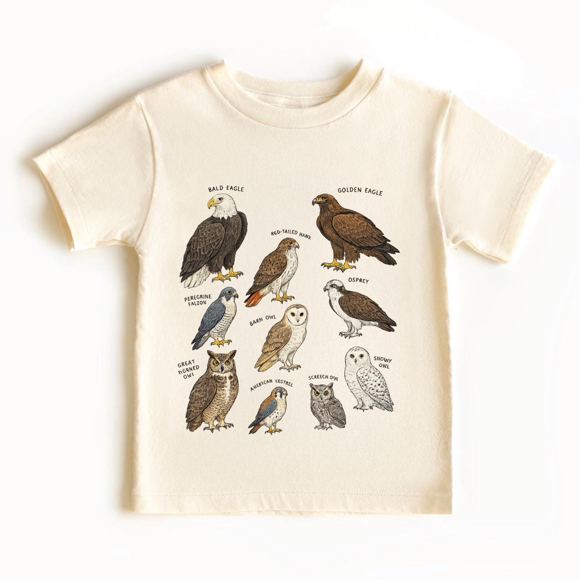 Vintage Birds of Prey Shirt, Eagle and Owl Wildlife Tee, Bird Watching Shirt, Bald Eagle Shirt, Owl 