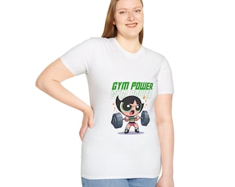 Gym Power Cartoon Gewichtheber T-Shirt | Niedliche Kraftillustration | PPG | Butterblume