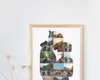 Personalisierte Vorlage für Paare, bearbeitbare Vorlage, Geschenk für ihn, Geschenk für sie, Kunstdruck mit Paarfotos