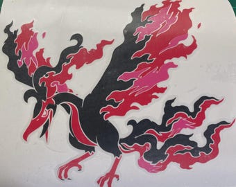8" Galarian Fire Bird Poke Vinyl Decal