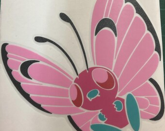 6" Butterfly Poke Vinyl Decal