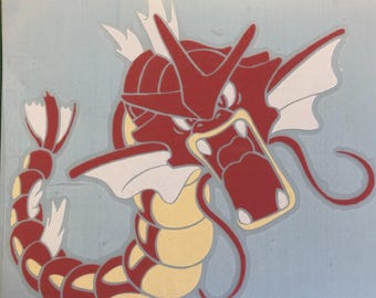 6" Water Dragon Poke Vinyl Decal