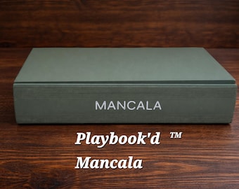 Jogo de Mancala PlayBook'd | Tabuleiro dobrável em formato de livro com fecho magnético