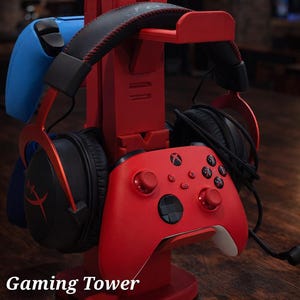 Gaming Tower Gen 2 | Controller & Headset Stand | Gaming Desk Organizer | Modular Storage | Gamer Gift