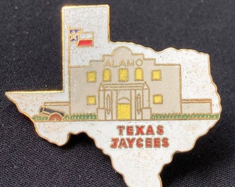 Vintage Jaycees Texas Alamo Emaille Anstecknadel Pinback