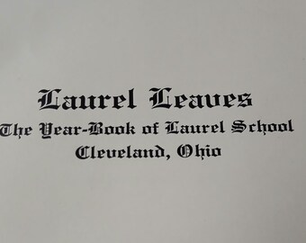 1925 soft leather looking cover Laurel high school Cleveland, Ohio year book.