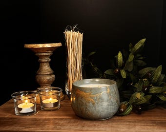 Athena Scented Candle - Scorched Oak, Sage & Olive 9 oz