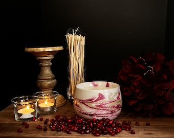 Persephone Scented Candle - Pomegranate & Gardenia 9 oz
